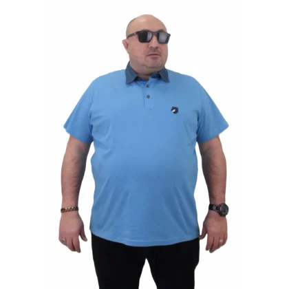 Polo majica MOCGRANDE GMV002 Svetlo plava