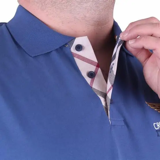 Polo majica MOCGRANDE GMV002 Svetlo plava sa vezom - Slika 5