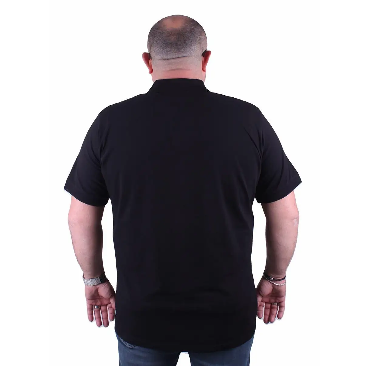 Polo majica MOCGRANDE GMV002 Crna sa vezom - Slika 3