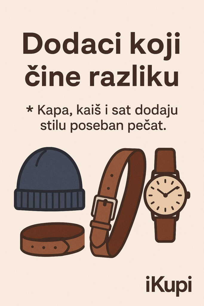 Modni dodaci za krupnije muškarce – kaiš, sat i kapa koji dodaju stilu poseban pečat.