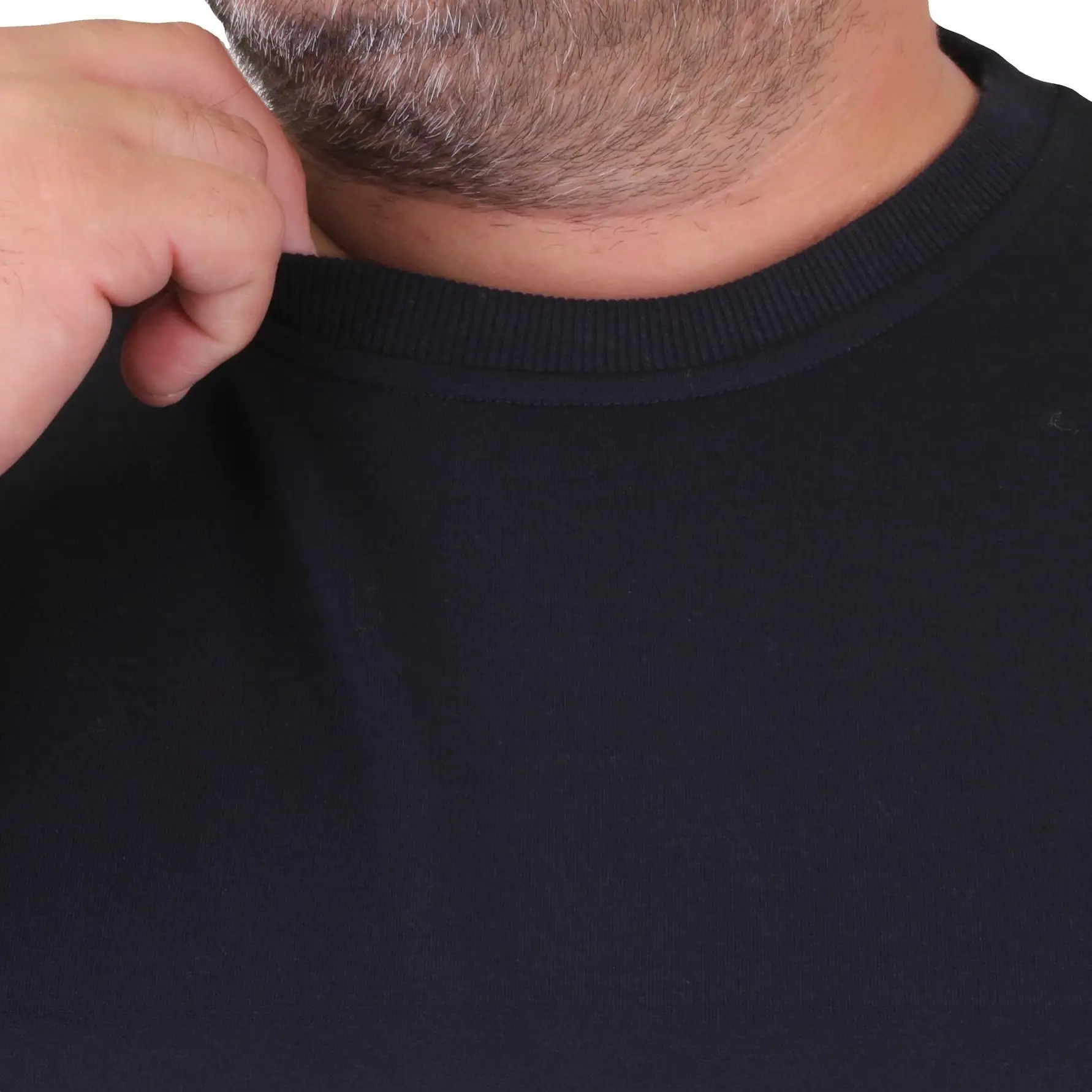 Dukserica-bluza brend MocGrande teget boja, ranfla okovratnik