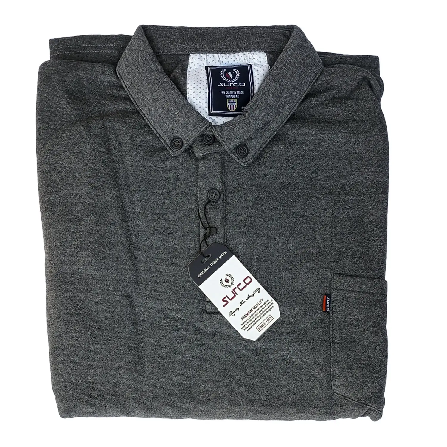 SURCO crna dukserica sa kragnom siva