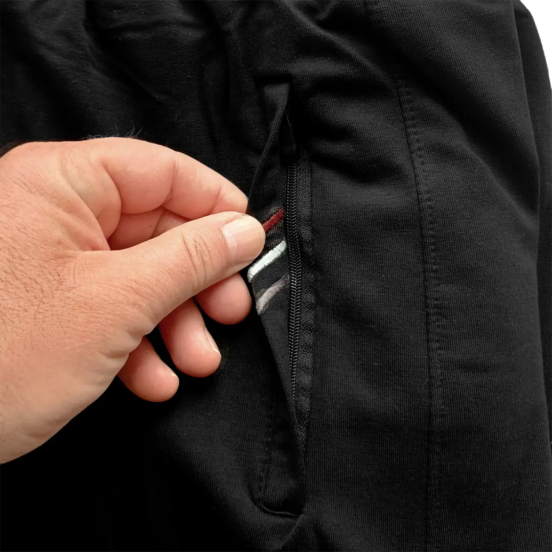 Muške trenerke velikih brojeva crne sa ranflom – Pine Peto 6XL–10XL - Slika 3