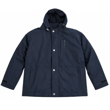 Muška jakna Epos teget boje srednje debljine za jesen i proleće, veličine 6XL–10XL, pogled spreda